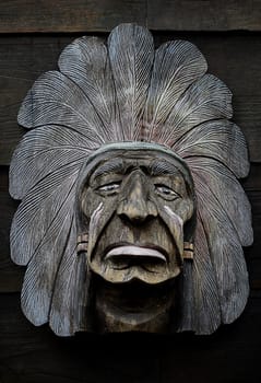 American indian wooden art