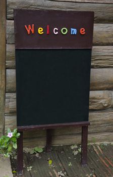 Welcome blackboard, Menu board in cafe