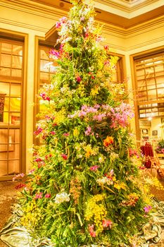 botanical christmas tree in a big living space