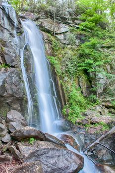 high shoal falls in south mountains north carolina