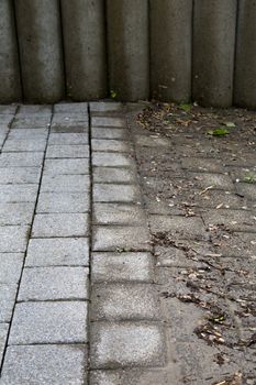 Outdoor floor cleaning with high pressure water jet