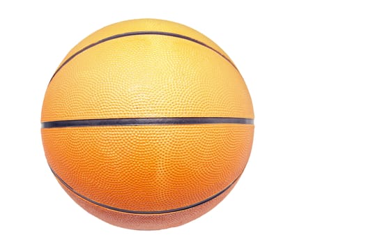 One basketball on plain background 