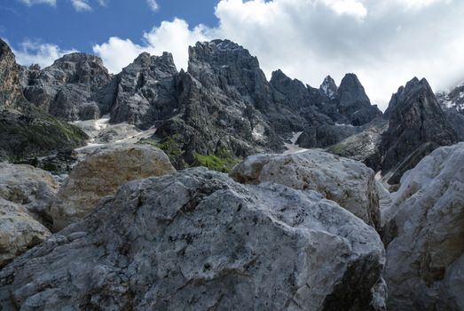 Rugged peaks of the Pale di San Martino, Trentino - Italy