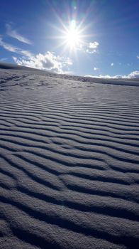 The White Sands desert is located in Tularosa Basin New Mexico.