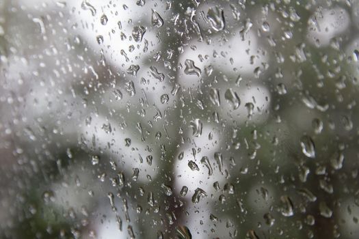 water drops on a mirror, shallow depth of field