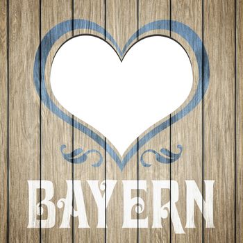 An image of a beautiful wooden heart Bayern