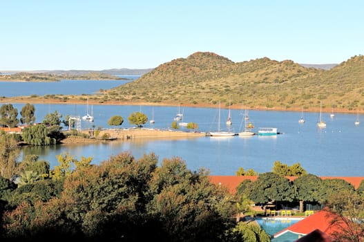 Harbor of the Gariep dam in South Africa
