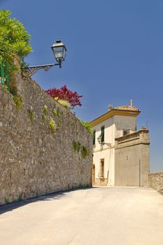 Photo shows a general view of the Tuscany city of Volterra.