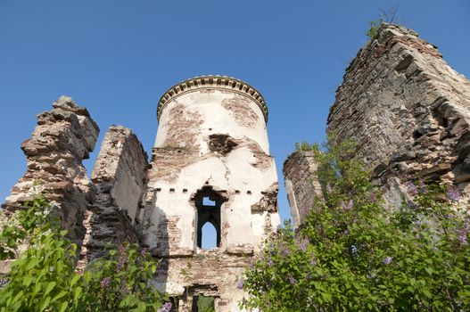Ruins of Chervonohorodsky (Chervonohrad) Castle in Ternopil region of Ukraine