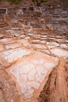 inca ancient salt production farm at Peru