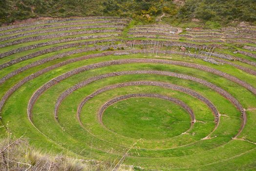 agricultural ruin of inca ancient for crop growth testing