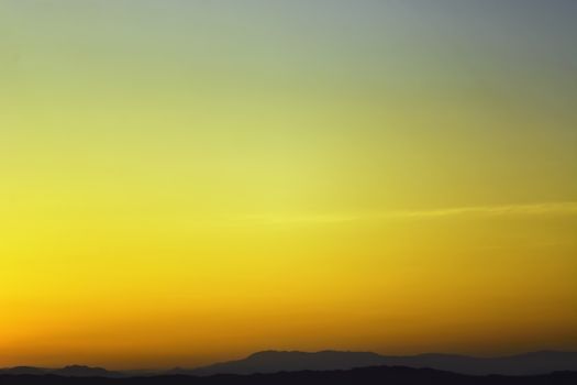 Countryside mountain sunrise in a remote area, Philippines