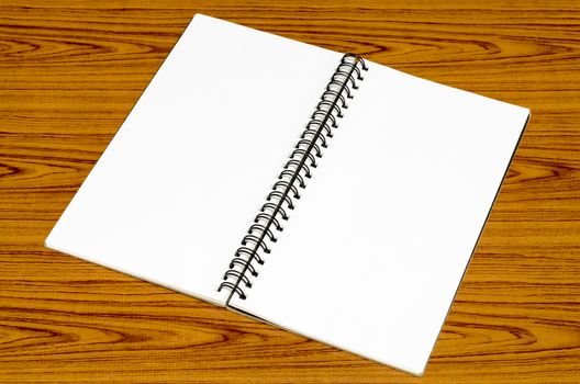 notebook line on wood background