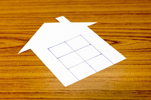 house paper on wood background