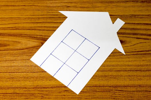 house paper on wood background