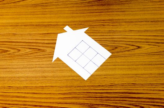 house paper on wood background