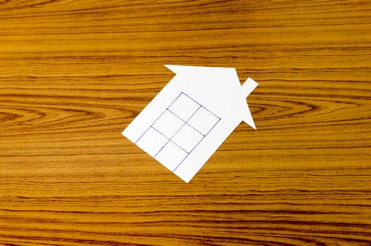 house paper on wood background