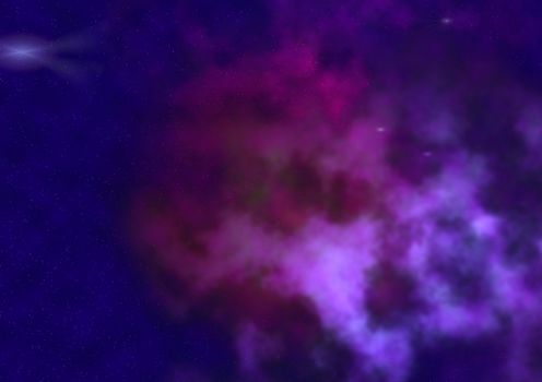 Far being shone nebula and star field against space. "Elements of this image furnished by NASA".
