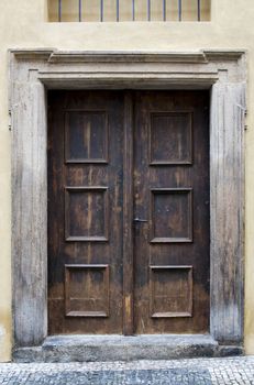 Image of the entrance gate - old door