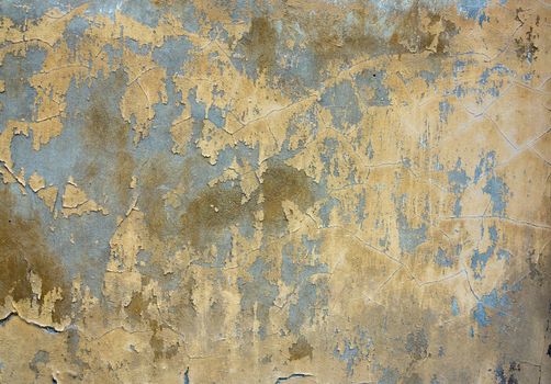 Grunge texture of the old and damaged stucco - plaster