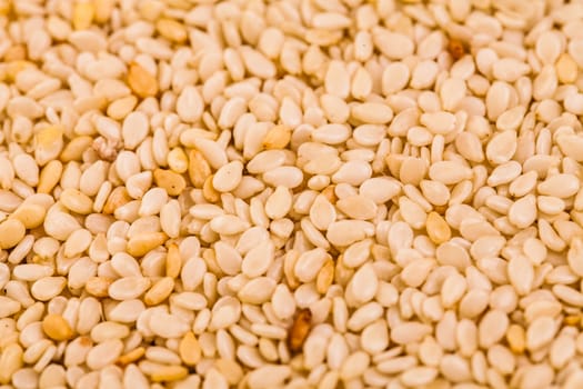 Extreme Closeup of Sesame Whole Seeds Texture