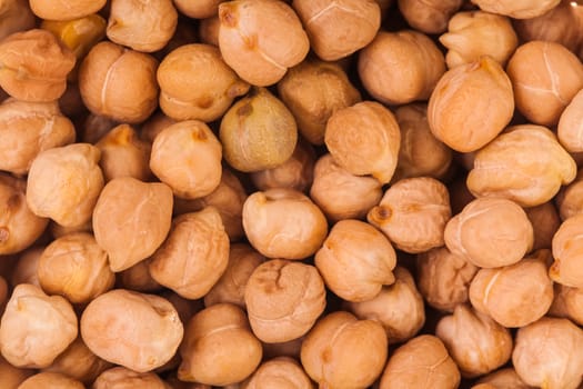 Extreme Closeup Macro Texture of Beige Chickpeas