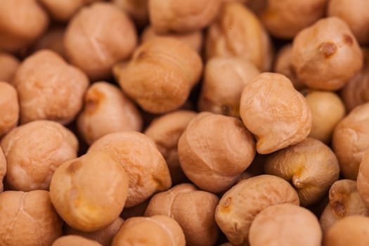 Extreme Closeup Macro Texture of Beige Chickpeas