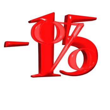 glossy green three-dimensional inscription 15 percent off