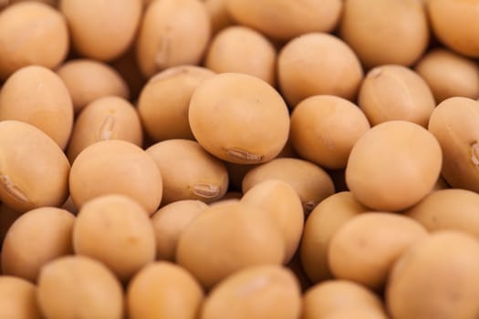 Extreme Closeup Macro Texture of Beige Peas