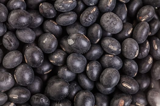 Extreme Closeup Macro Texture of Black Soy Beans