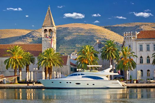 Town of Trogir yachting waterfront, UNESCO world heritage site in Dalmatia, Croatia