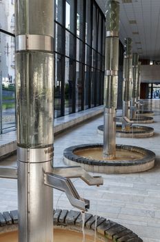 Hot spring water in the spa town of Karlovy vary, Czech Republic.