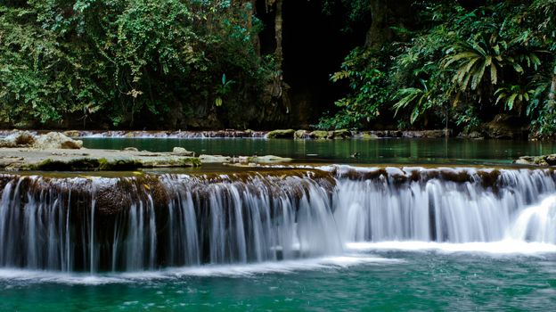 The small waterfall and rocks, Thailand