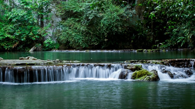 The small waterfall and rocks, Thailand