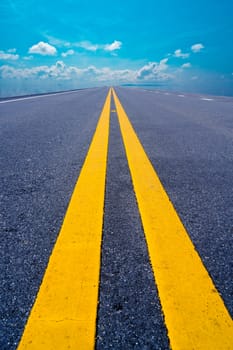 Empty road to the sky.