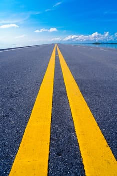 Empty road to the sky.