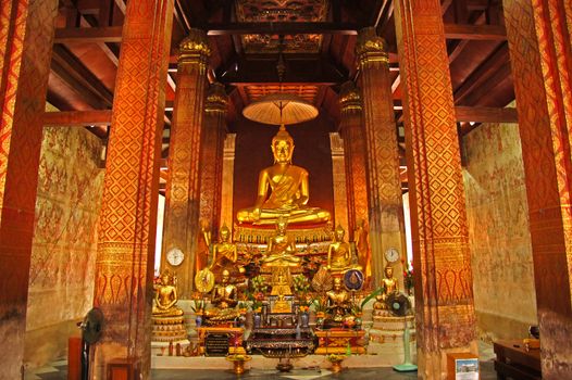 Golden Buddha in Thai temple