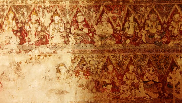 Drawing on over 300 years old, in the Thailand.