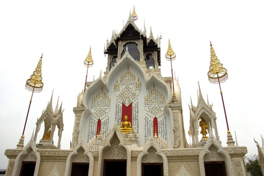 Thai temple in phetchaburi in Thailand