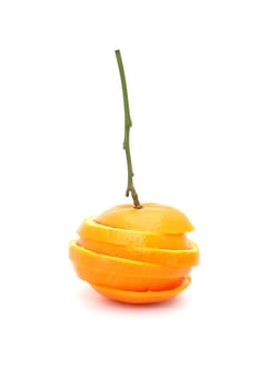 Orange fruit isolated on white background