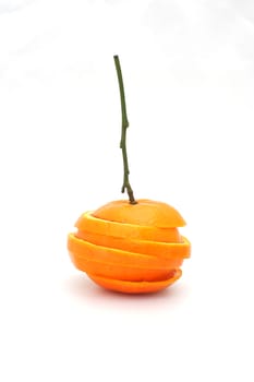 Orange fruit isolated on white background