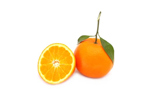 Orange fruit isolated on white background