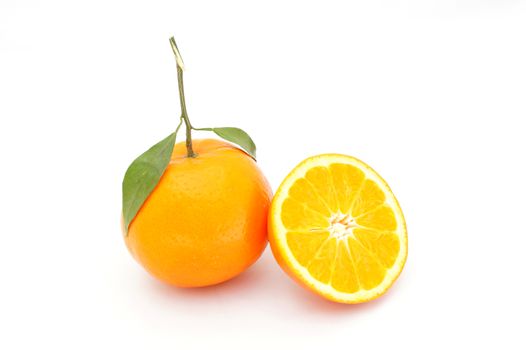 Orange fruit isolated on white background