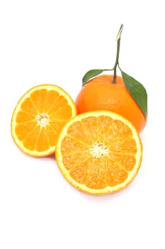 Orange fruit isolated on white background