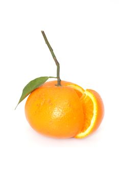 Orange fruit isolated on white background