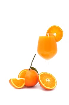 Orange fruit isolated on white background