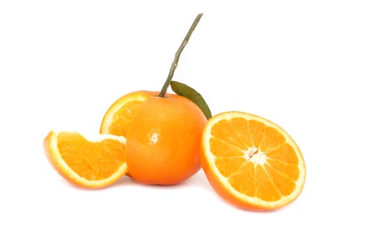 Orange fruit isolated on white background