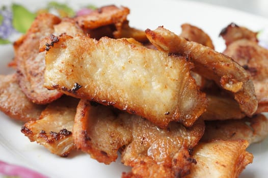 Fried pork.