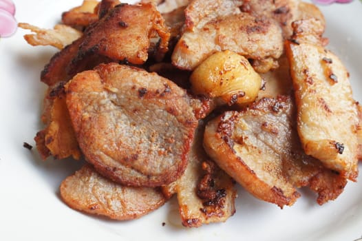 Fried pork.