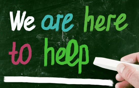 we are here to help concept